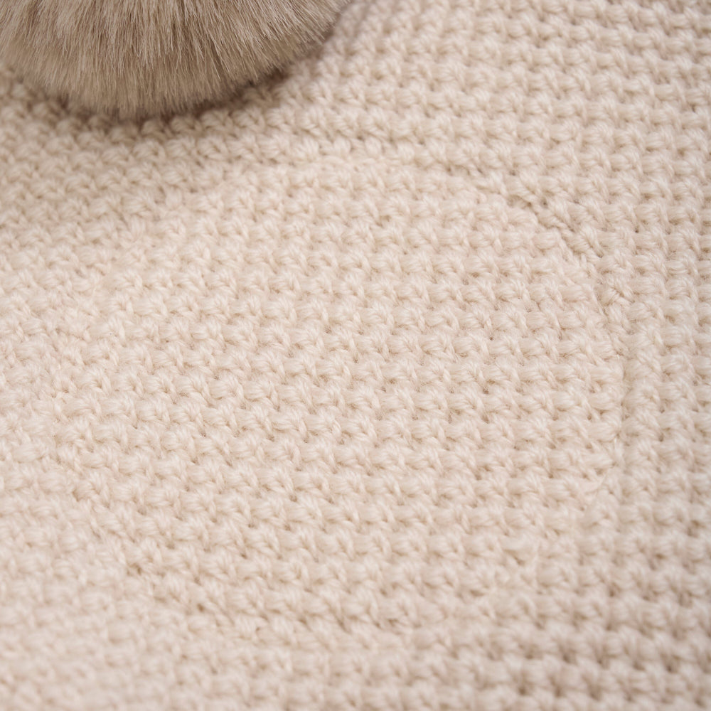 Huttelihut - Balaclava Wool Knit Windstop - Almond Peach Elefanthuer 