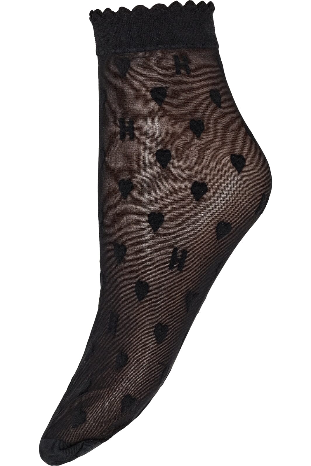 Hype The Detail - Socks Hearts 20D - Sort Strømper 