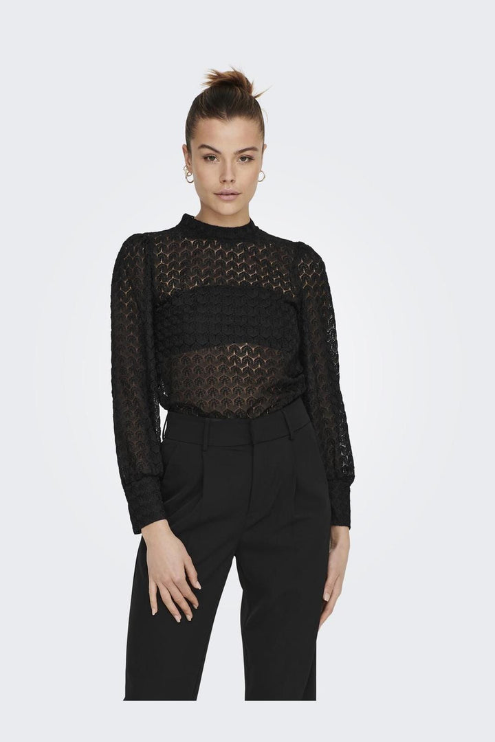 Jdy - Jdyavery L/S Lace Top - 4117303 Black