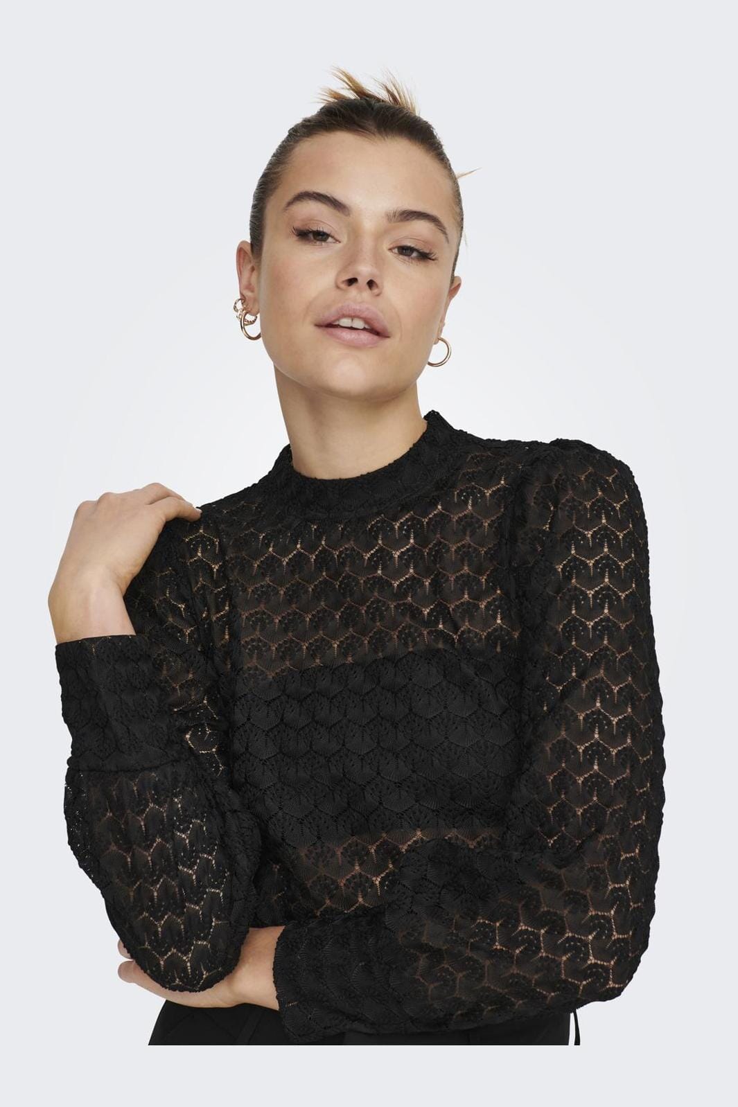 Jdy - Jdyavery L/S Lace Top - 4117303 Black