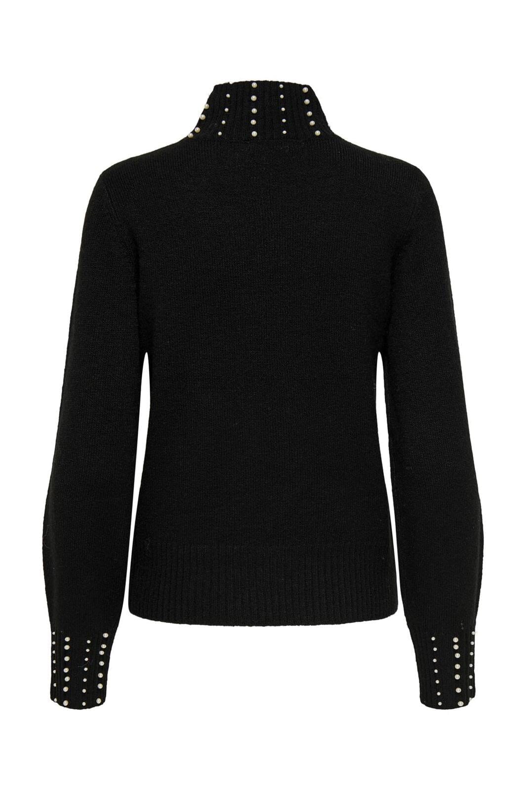 JDY - Jdyrue Life L/S Hn Pearl Detail Pull Knt - 4696363 Black White Pearls