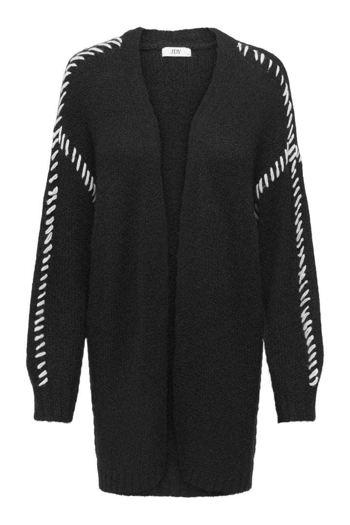 JDY - Jdyzoey Life L/S Stitch Cardigan Knt - 4743024 Black W. Birch Stitch