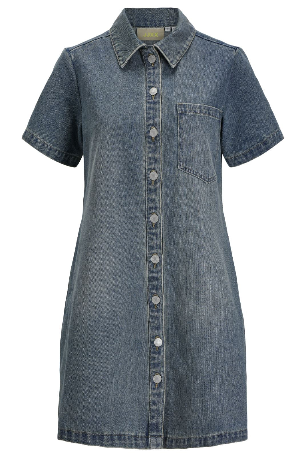 Jjxx - Jxamara Ss Denim Dress Sn - 4702064 Light Blue Denim Kjoler 