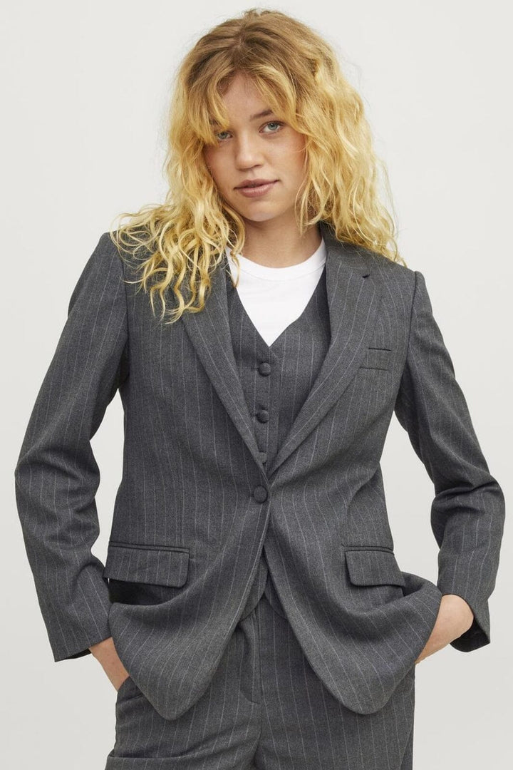 Jjxx - Jxana Mary Brushed Reg Blazer Tlr Sn 12259113 - 4555951 - Dark Grey Melange Light Grey