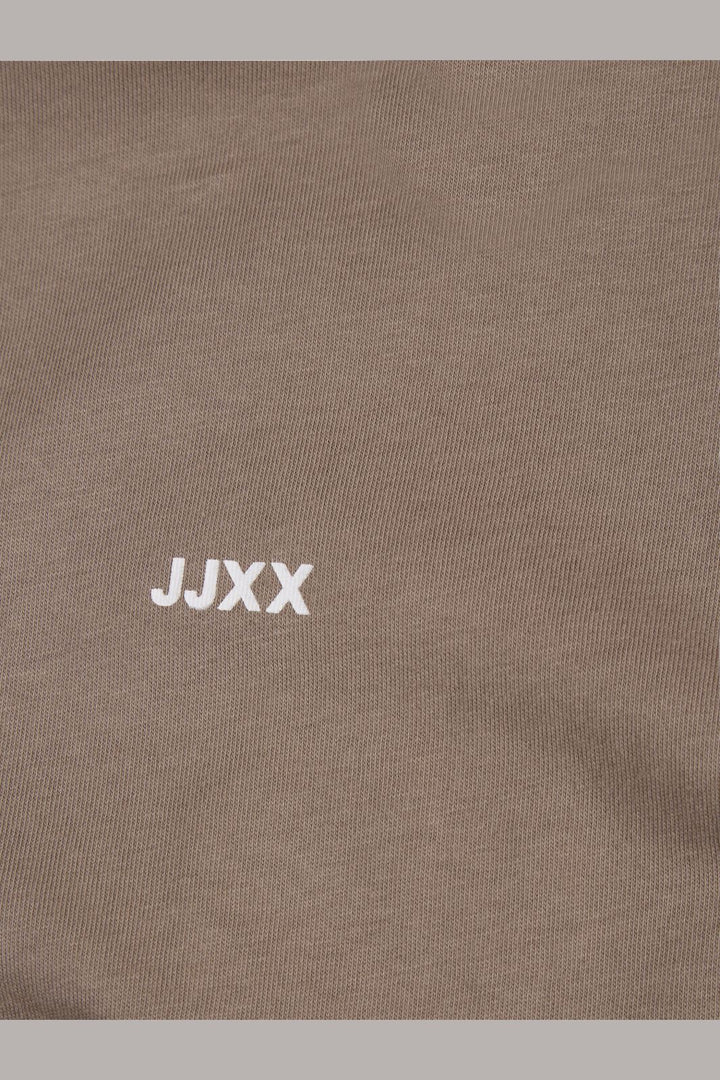 Jjxx - Jxandrea Loose Ss Logo Tee - 3861159 Brindle White Logo