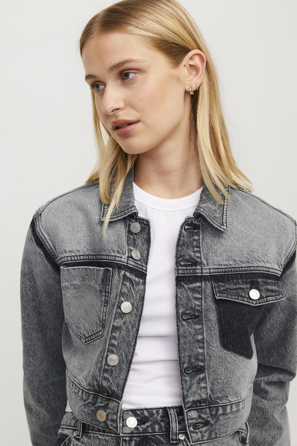 Jjxx - Jxfiona Regular Denim Jacket - 4708682 Medium Grey Denim