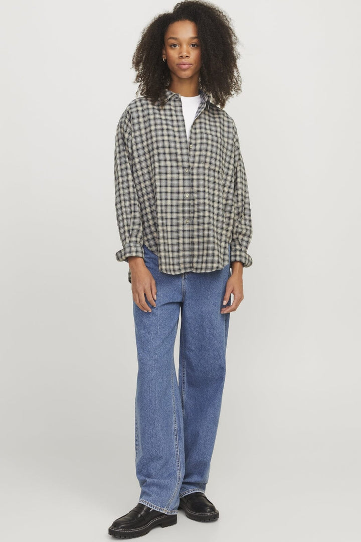 Jjxx - Jxjamie Flannel Ls Shirt Sn - 4650977 Vetiver Check Skjorter 