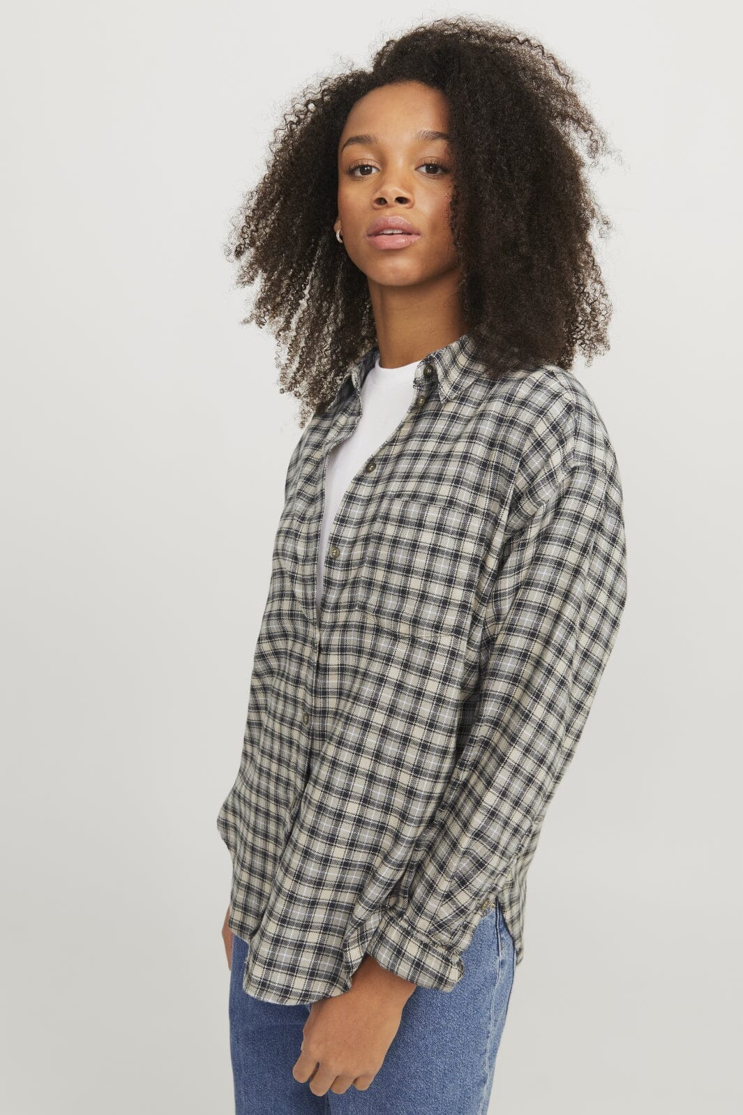 Jjxx - Jxjamie Flannel Ls Shirt Sn - 4650977 Vetiver Check Skjorter 