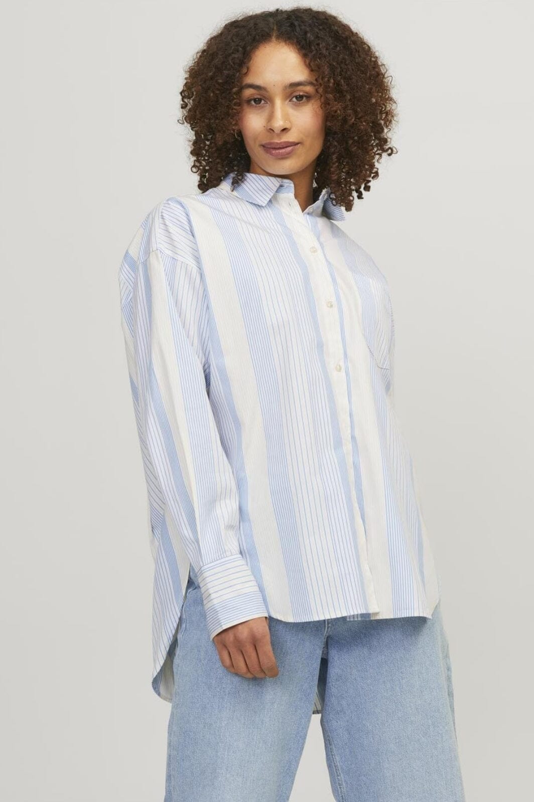 Jjxx - Jxjamie Ls Relaxed Poplin Shirt - 4374582 Limeade Multi Skjorter 