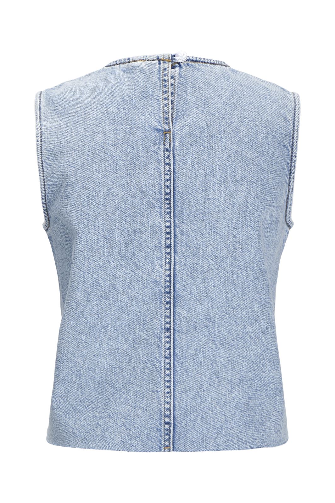 Jjxx - Jxmaggie Cut Off Denim Top - 4650241 Light Blue Denim