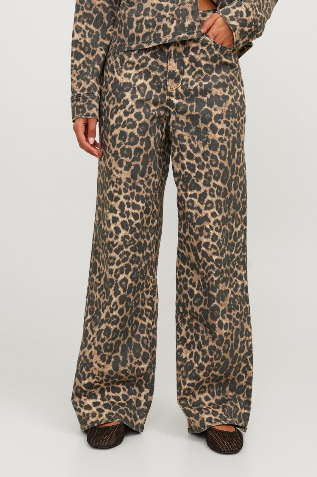 Jjxx - Jxsarah Tokyo Leo Wide Pant - 4702530 Cornstalk Leopard