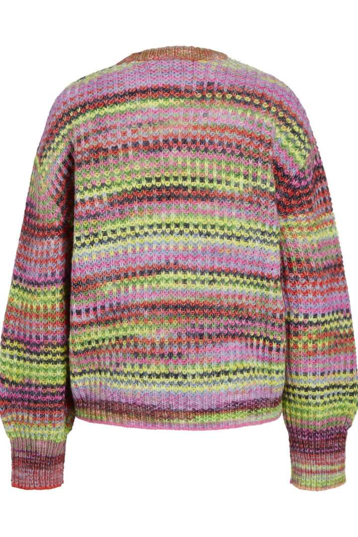 Jjxx - Jxsimone Space Dye Crew Neck Knit Sn 12207206 - 4550072 - Fiery Red /Multi Space Dye