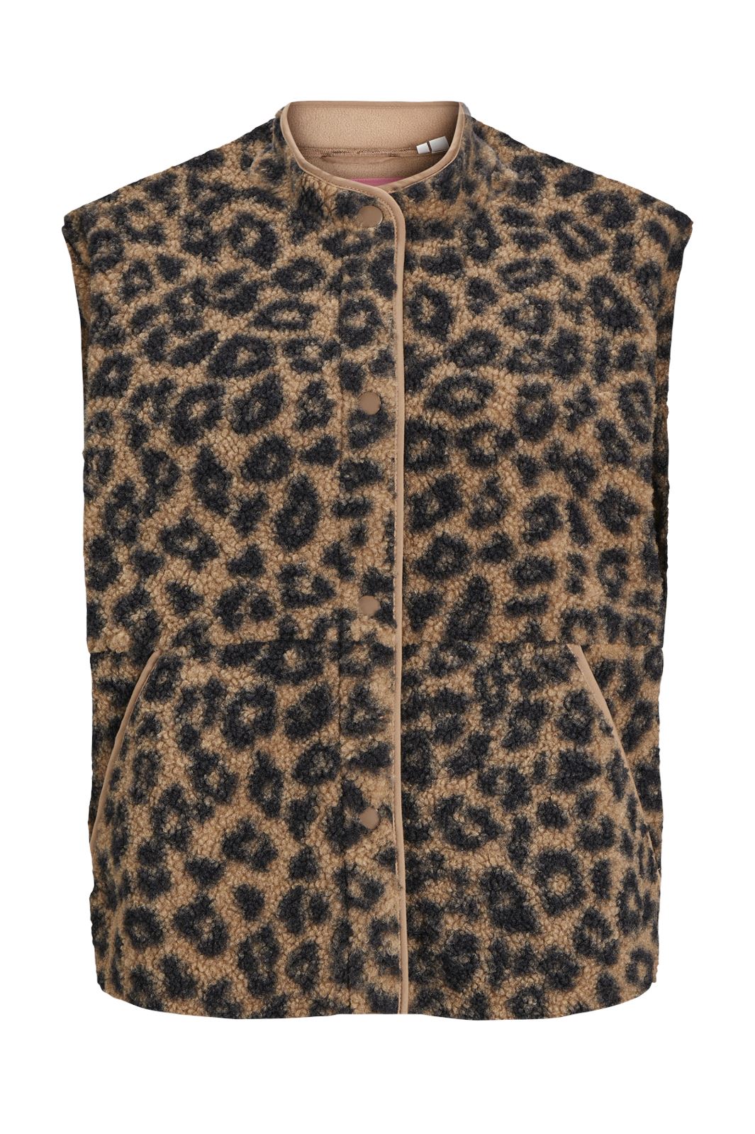 Jjxx - Jxvera Teddy Vest - 4733590 Cornstalk Leopard