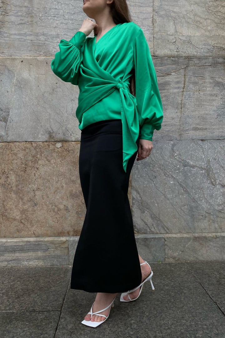 Karmamia - Ines Blouse - Emerald Bluser 