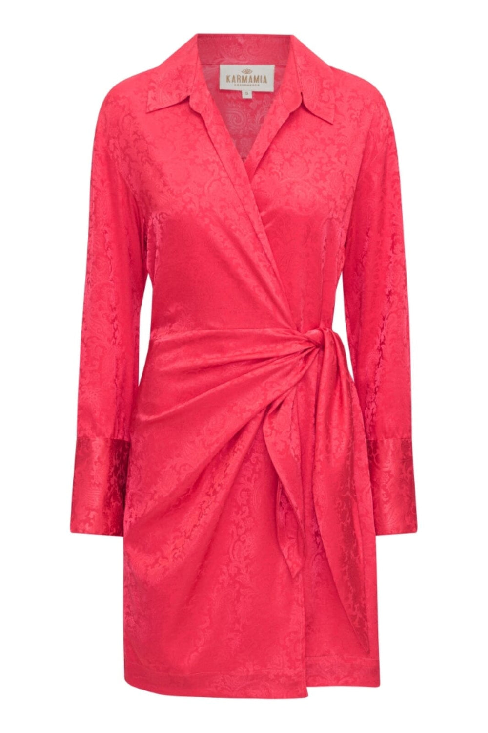 Karmamia - Ivy Wrap Dress - Cerise Paisley Jacquard Kjoler 