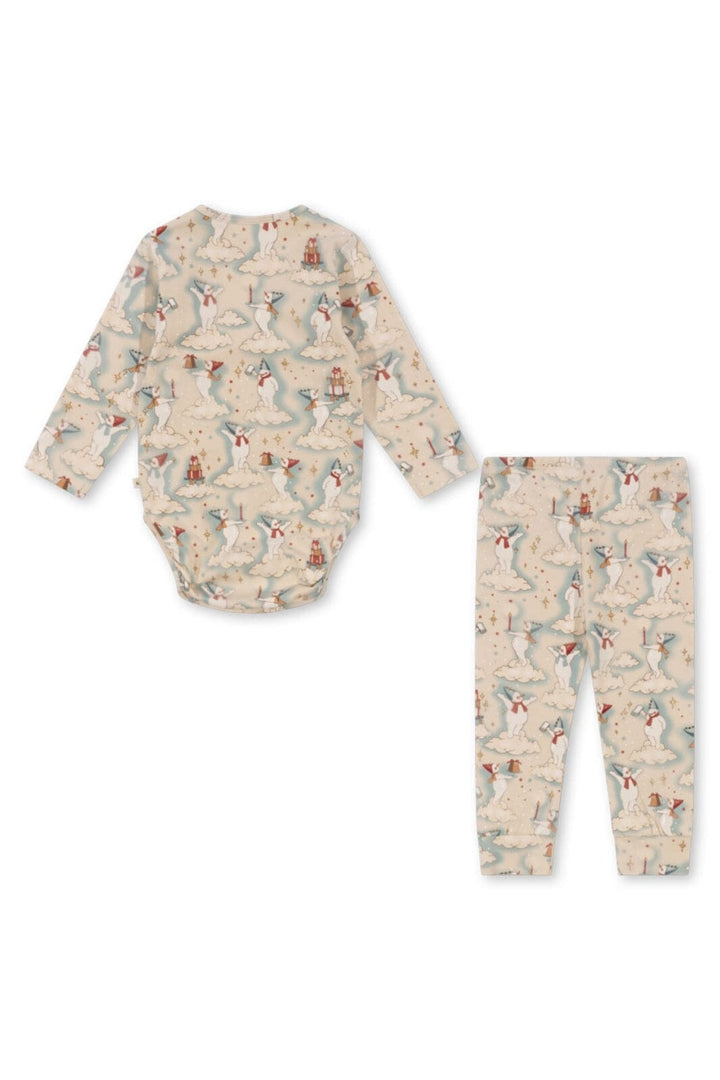 Konges Sløjd - Basic Body/pants Set Gots ks101888 - Let It Snow Sæt 