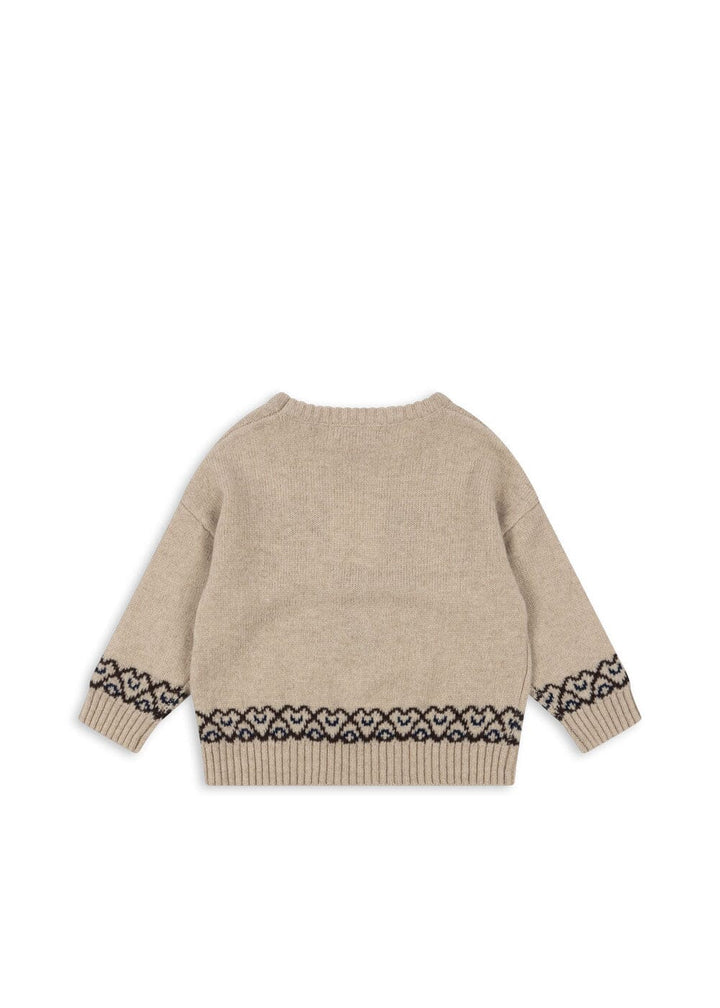 Konges Sløjd - Carola Sweaterks101918 - Off White Melange Strikbluser 