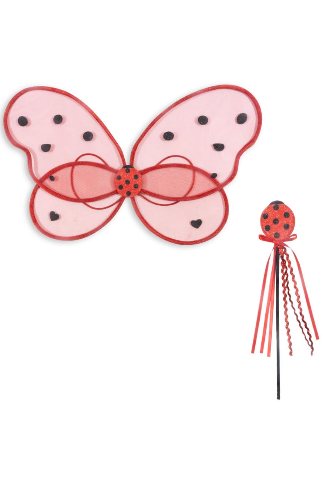 Konges Sløjd - Fairy Ladybug Costume Ks102211 - Ladybug Glitter Accessories 