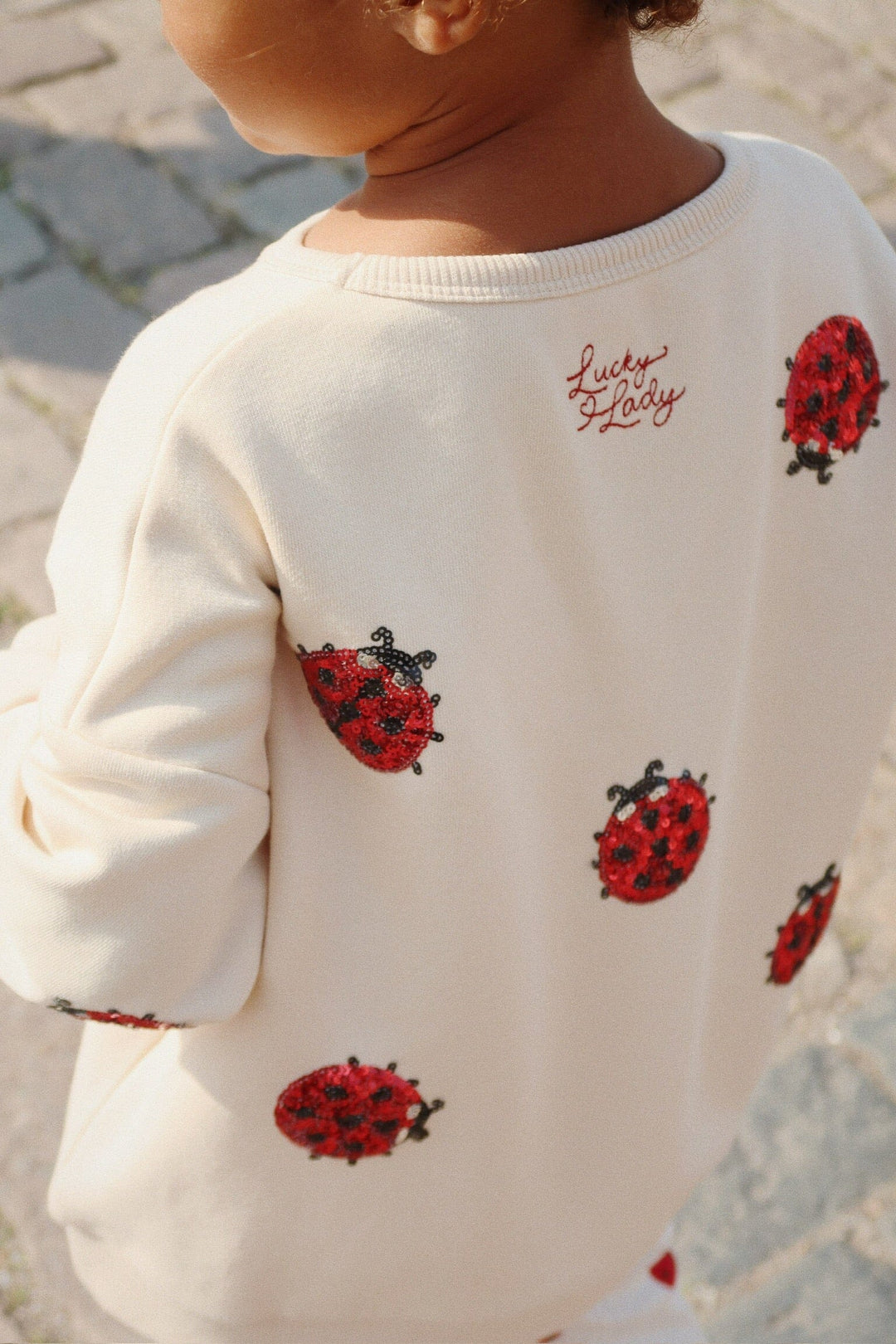 Konges Sløjd - Lou Ladybug Glitter Sweatshirt Ocs Ks102204 - Ladybug Glitter Sweatshirts 