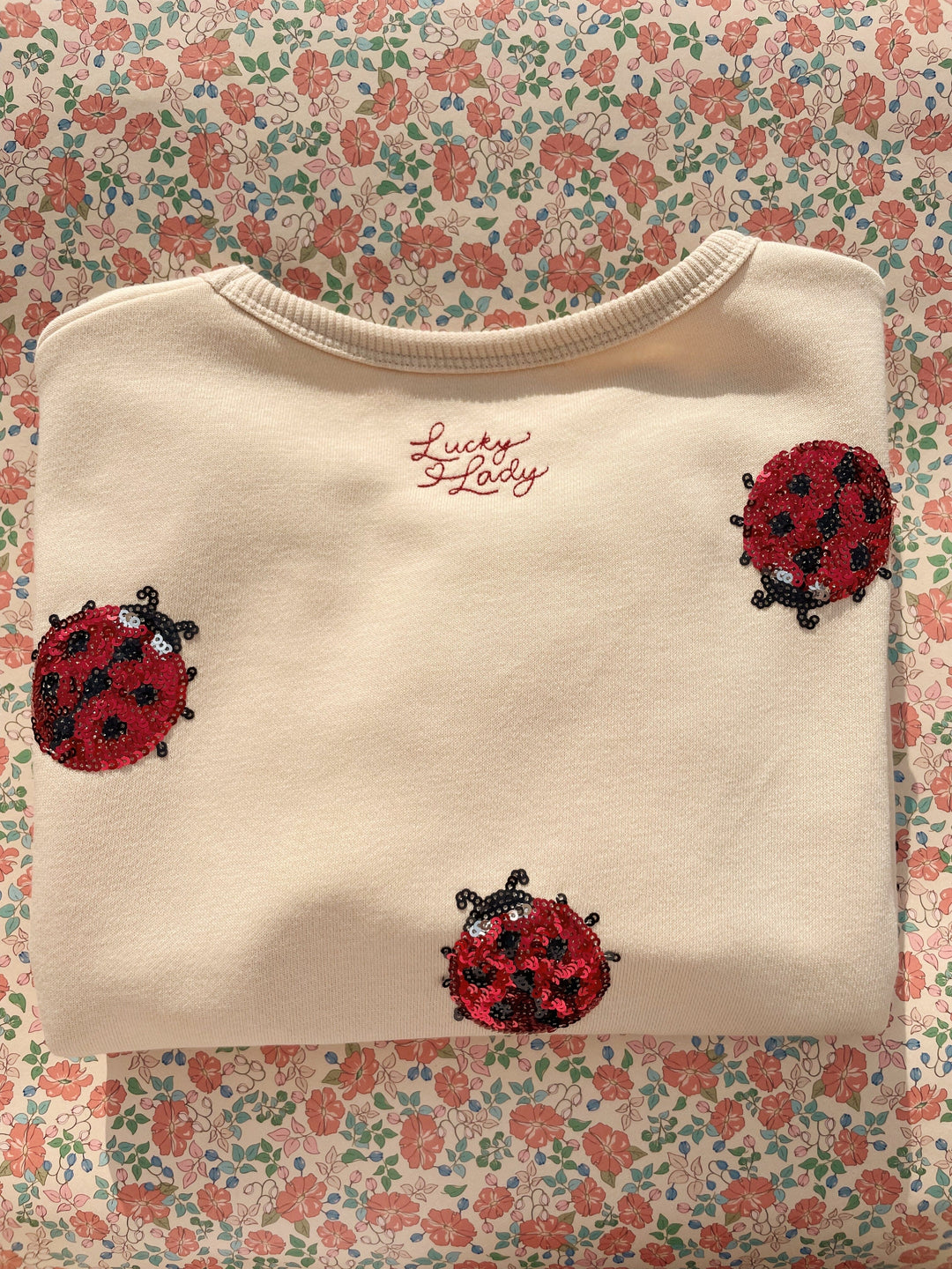 Konges Sløjd - Lou Ladybug Glitter Sweatshirt Ocs Ks102204 - Ladybug Glitter Sweatshirts 