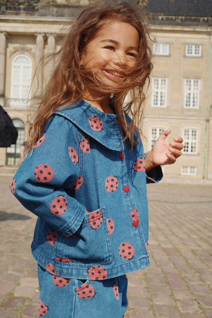 Konges Sløjd - Magot Ladybug Denim Shirt Gots Ks102215 - Ladybug Bluser 