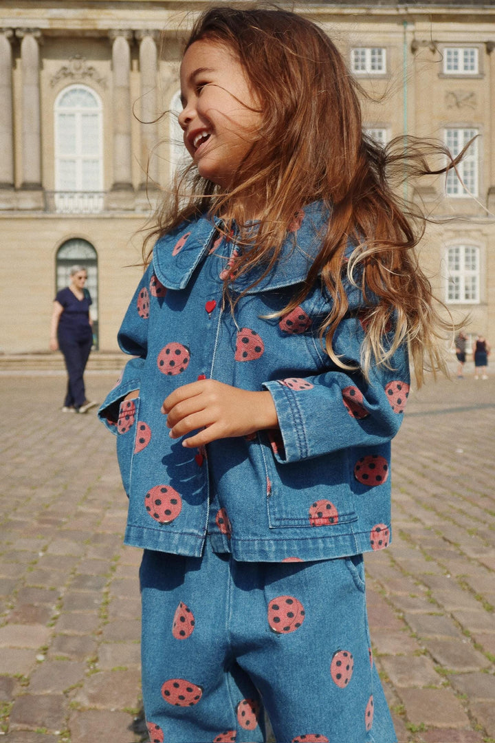 Konges Sløjd - Magot Ladybug Denim Shirt Gots Ks102215 - Ladybug Bluser 