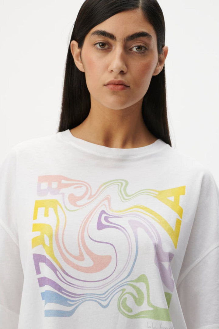 Lala Berlin - T-shirt Creo Swirl - white T-shirts 