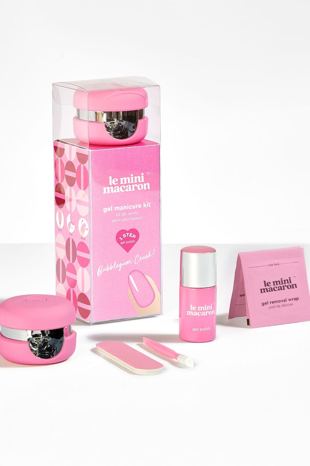 Le Mini Macaron - Gel Manicure Kit - Bubblegum Crush Neglelak 