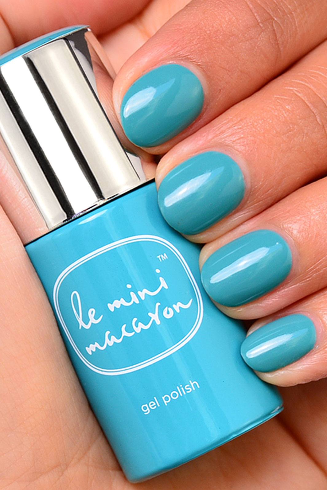 Le Mini Macaron - Neglelak Gel - Blue Lagoon Neglelak 