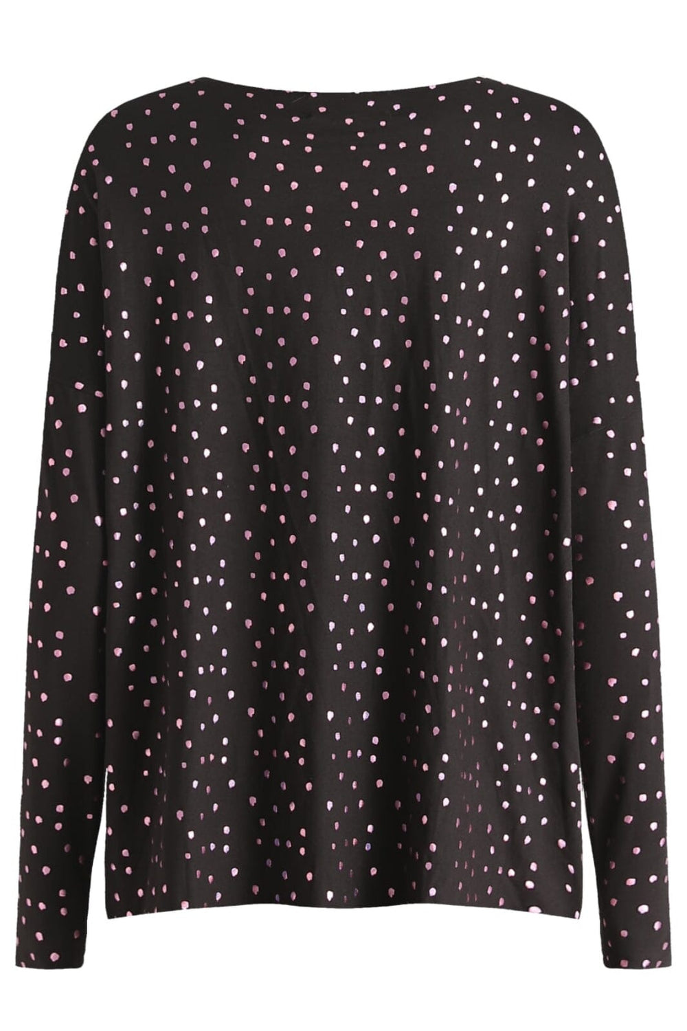 Liberte - Alma-Ls-Top - Black Pink Holographic Dot Bluser 