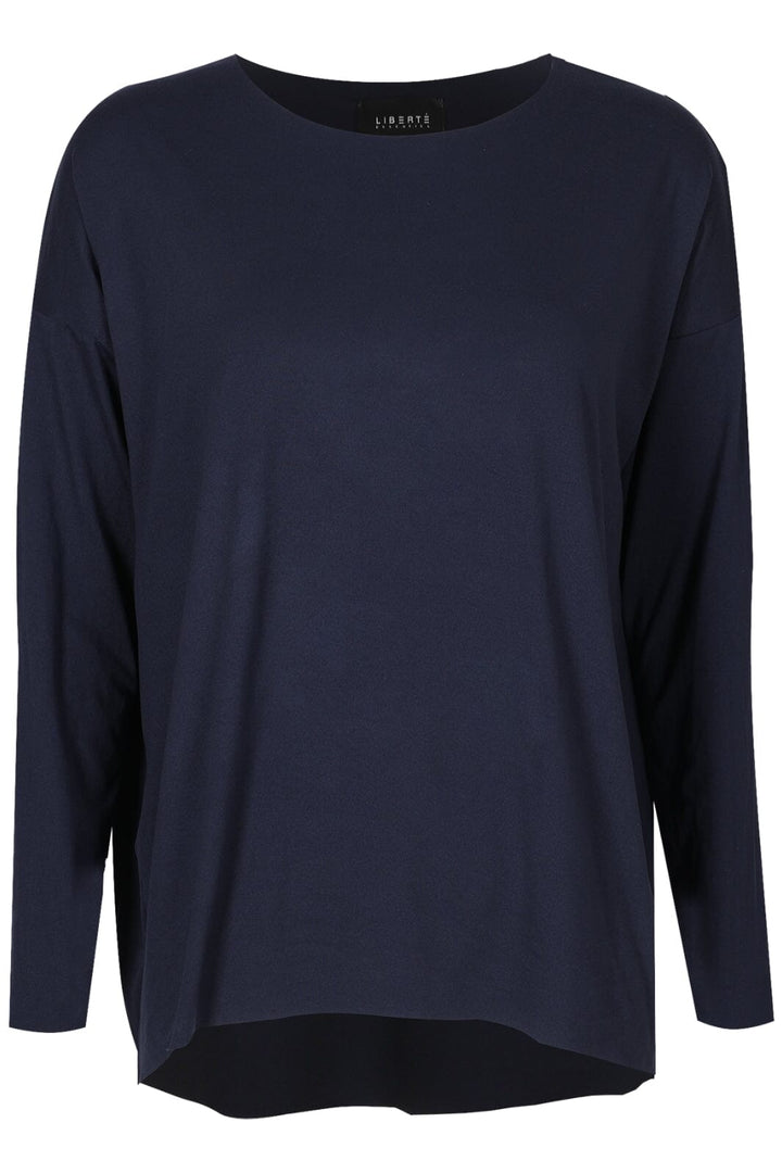 Liberte - Alma-Ls-Top - Dusty Navy Bluser 