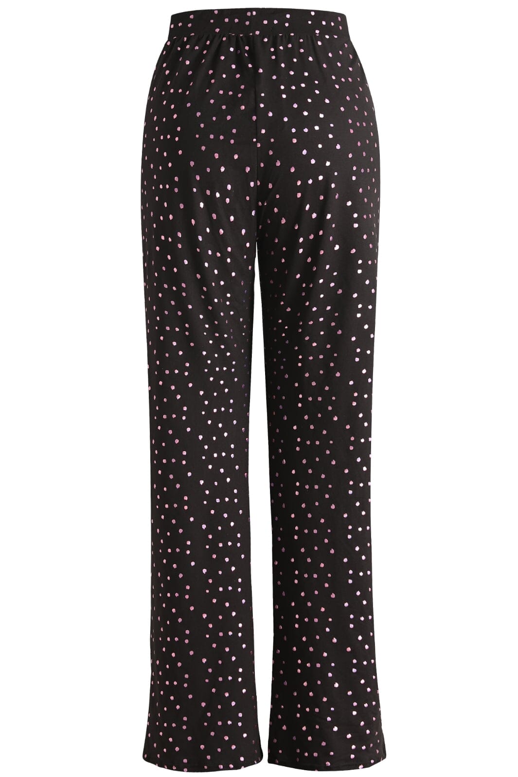 Liberte - Alma-Wide-Pants - Black Pink Holographic Dot Bukser 