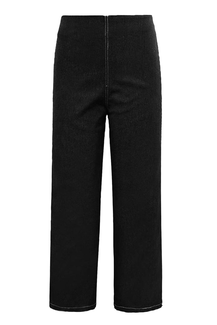 Forudbestilling - Liberte - Asta-Wide-Pants 22073 - Black Denim