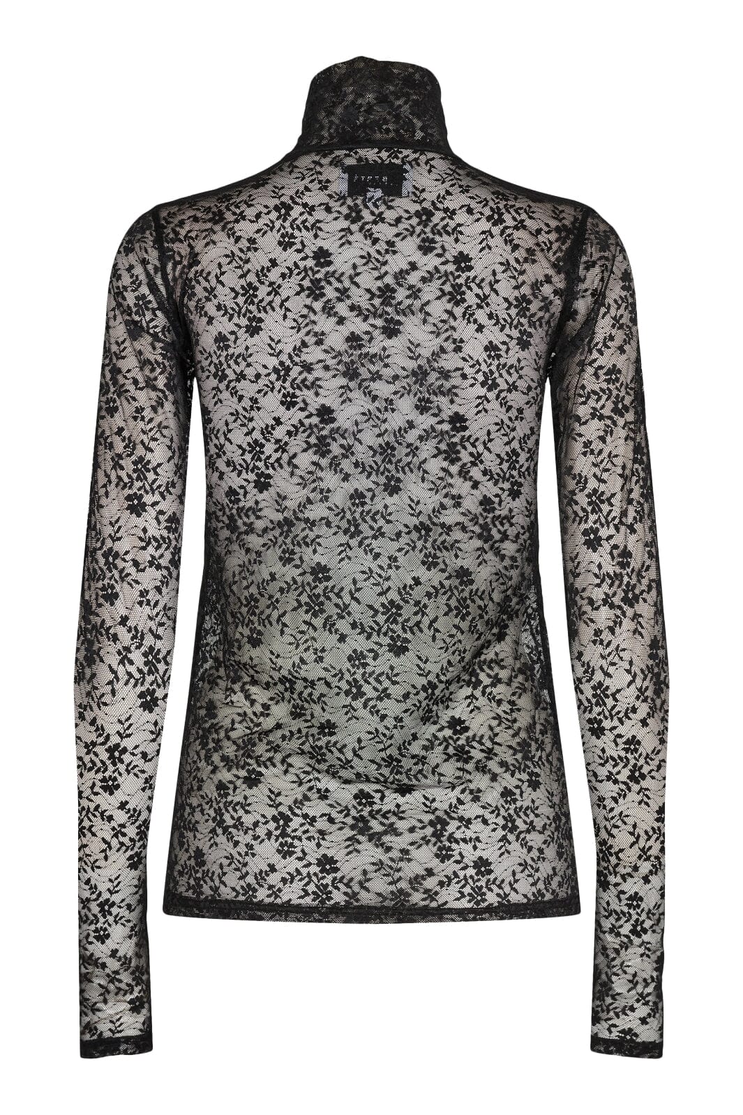 Liberte - Isa-Ls-Highneck-Lace-Blouse - Black Flower Bluser 