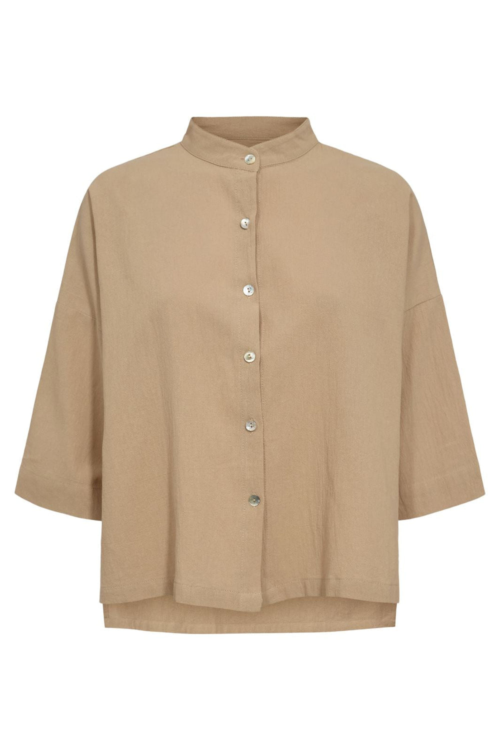 Liberte - Line-Ss-Short-Shirt - Sand Skjorter 