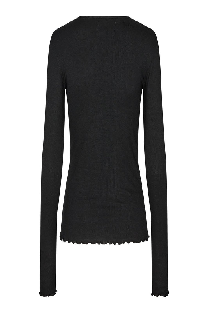 Forudbestilling - Liberte - Natalia Ls Round Neck Blouse - Black Bluser 