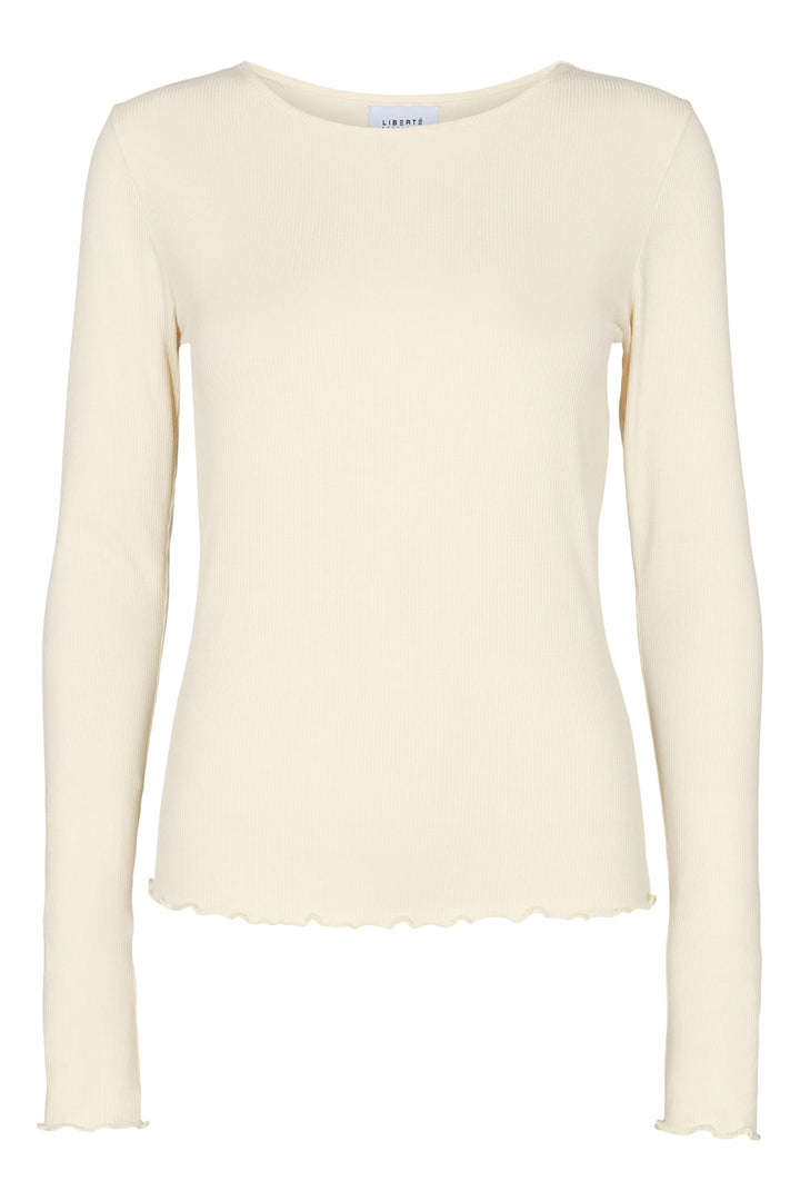 Liberte - Natalia LS Round Neck Blouse - Off White Bluse 