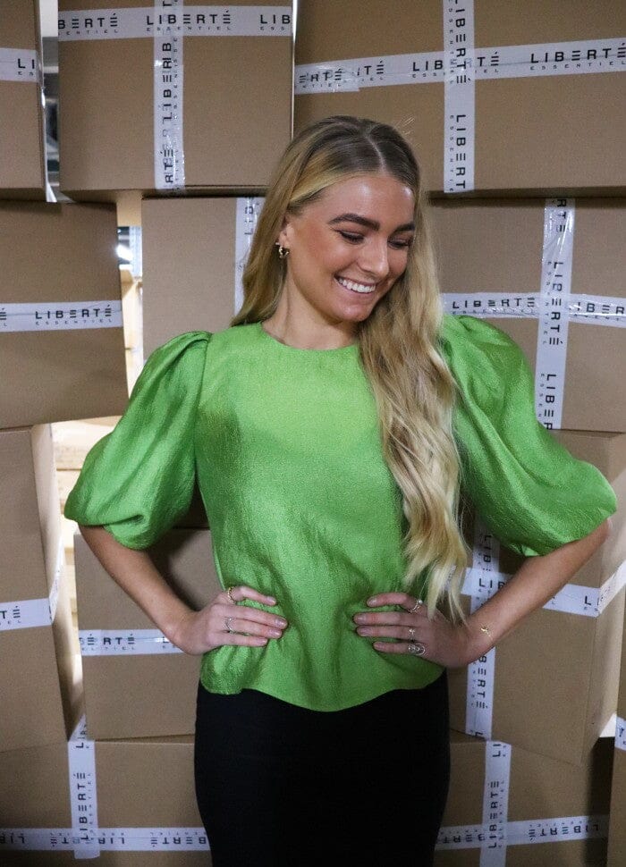 Liberte - Siona-Blouse - Lime Bluser 