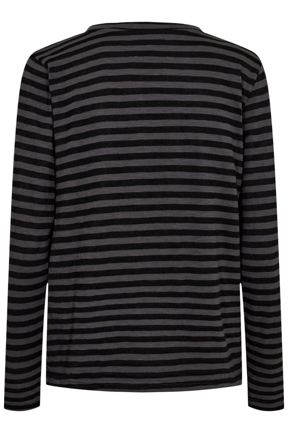 Liberte - Ulla-Ls-Stripe-Tshirt - Dark Grey Black Stripe Bluser 