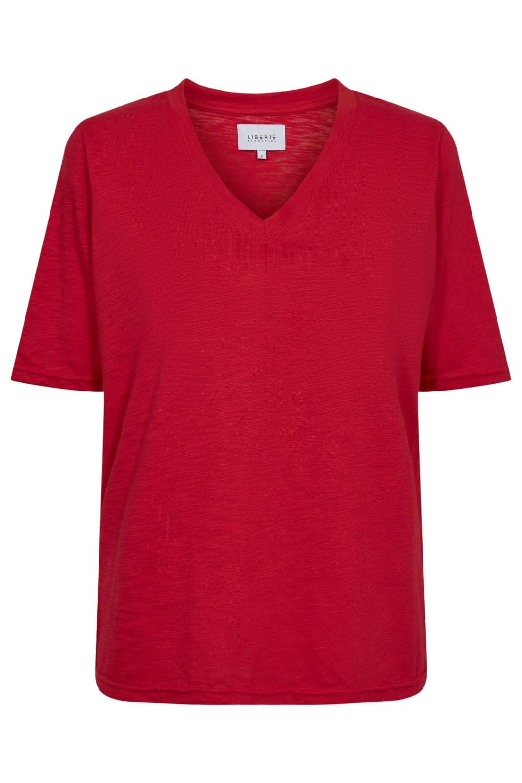 Liberte - Ulla-Ss-Vneck-Tshirt - Red