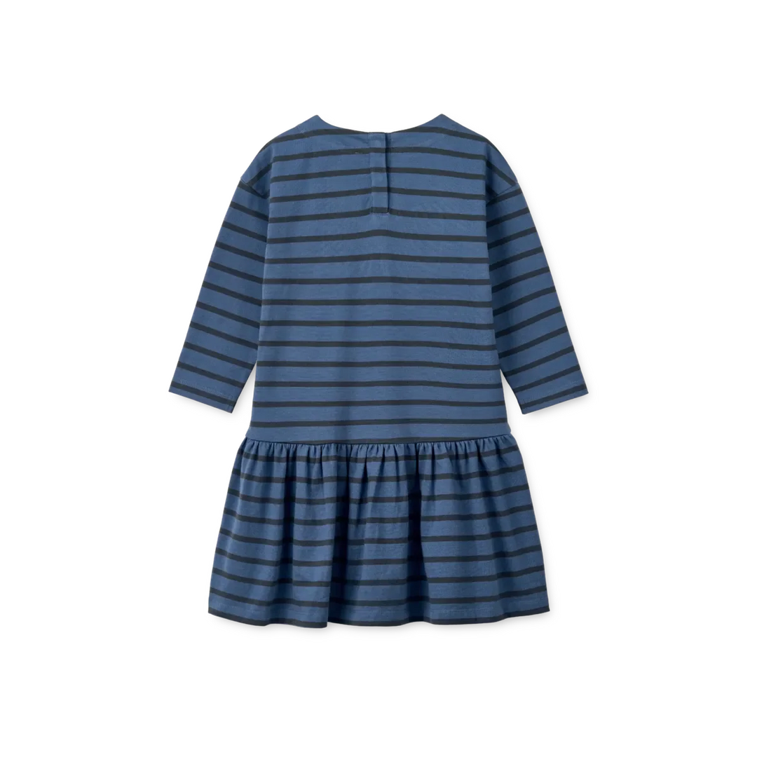 Liewood - Alberte Stripe Dress - Y/D Stripe Indigo blue / Classic navy Kjoler 