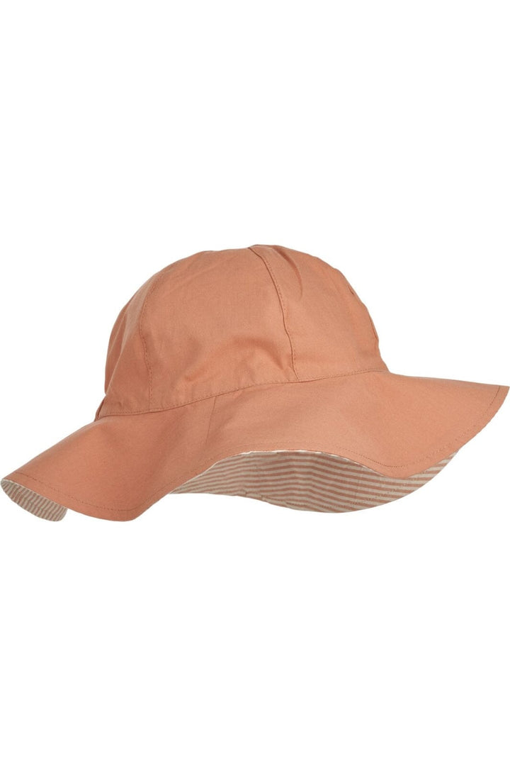 Liewood - Amelia Reversible Seersucker Sun Hat - Y/D Stripe Tuscany Rose / Sandy Hatte 