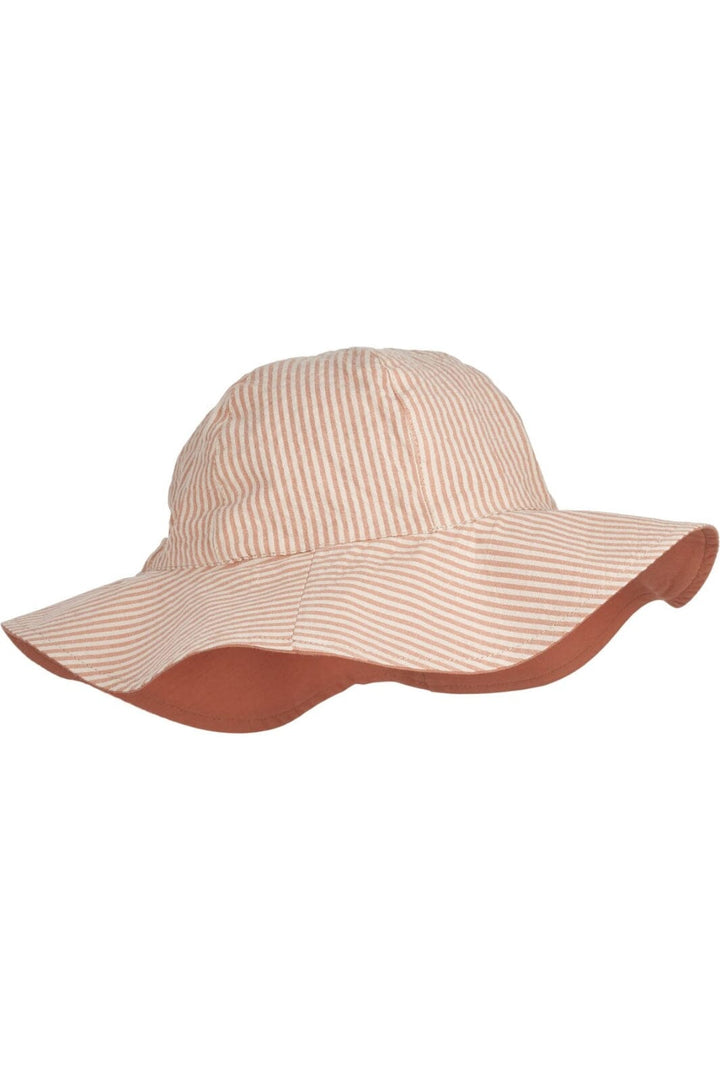 Liewood - Amelia Reversible Seersucker Sun Hat - Y/D Stripe Tuscany Rose / Sandy Hatte 