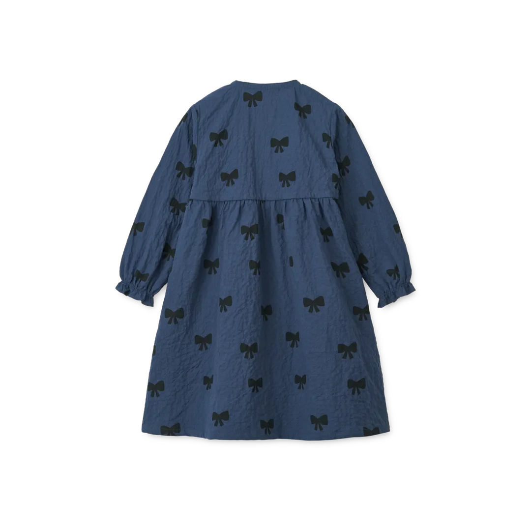 Liewood - Cleo Printed Dress - Bow / Indigo blue Kjoler 