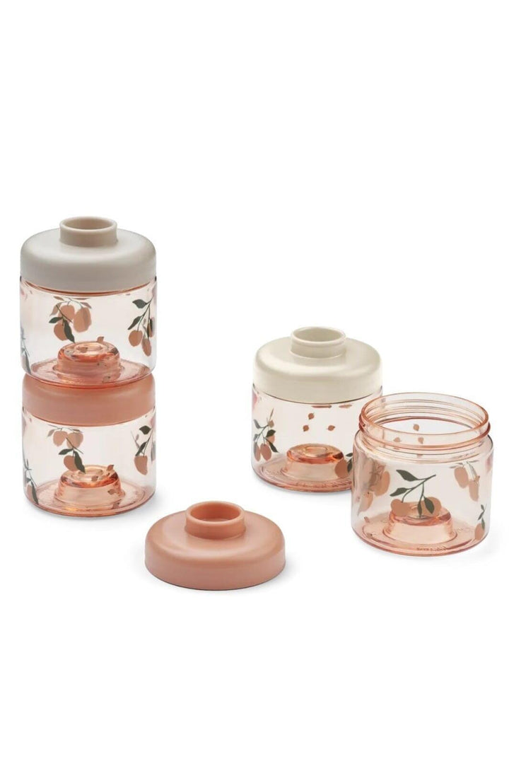 Liewood - Dominique Baby Food Boxes 4-Pack - Peach / Sea shell Køkkentilbehør 