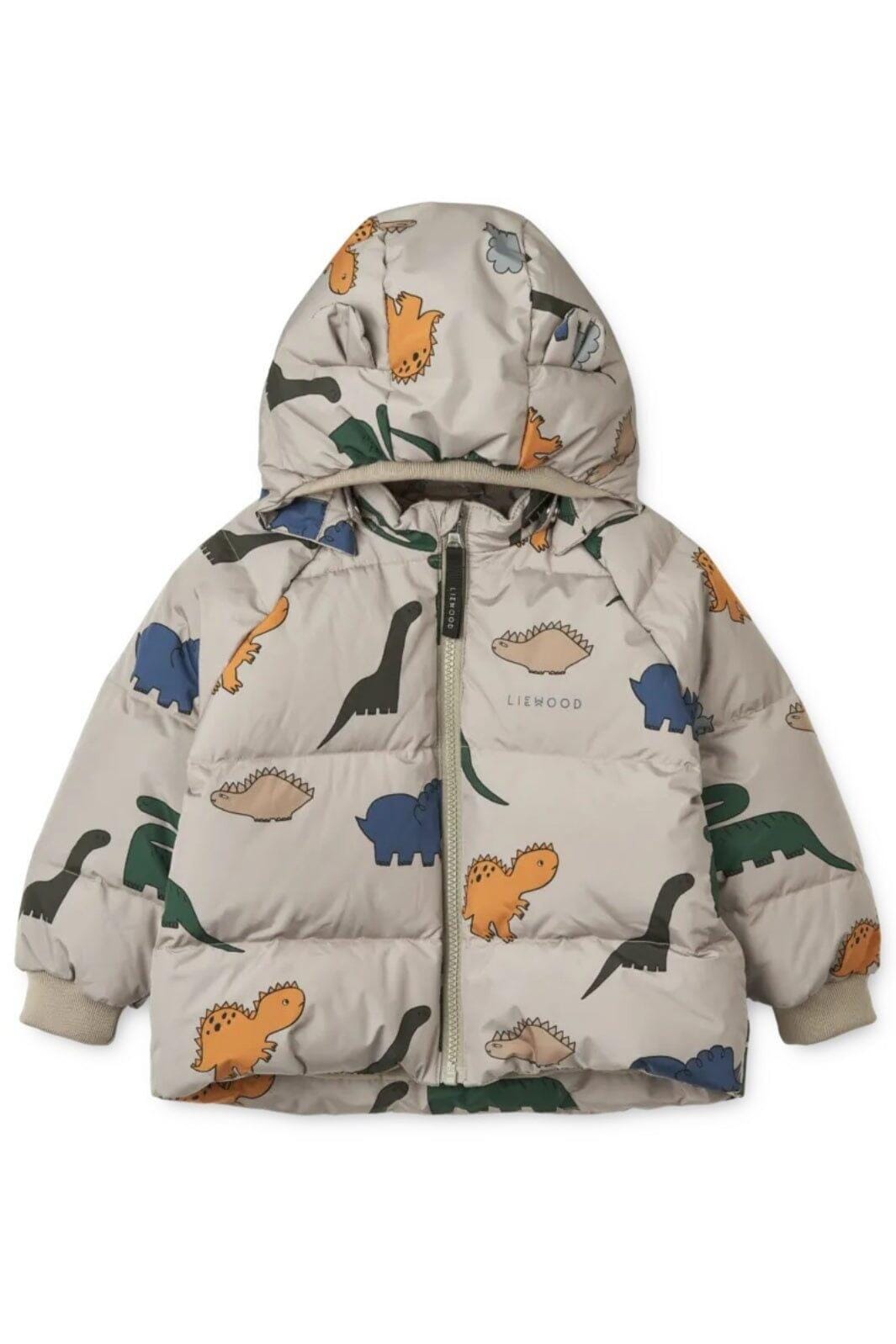 Liewood - Polle Down Puffer Jacket - Dinosaurs / Mist Jakker 