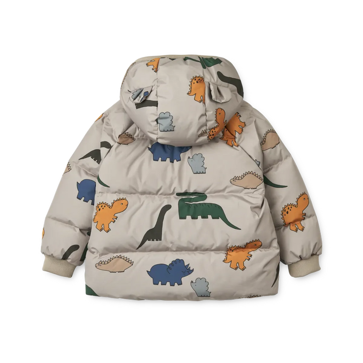 Liewood - Polle Down Puffer Jacket - Dinosaurs / Mist Jakker 