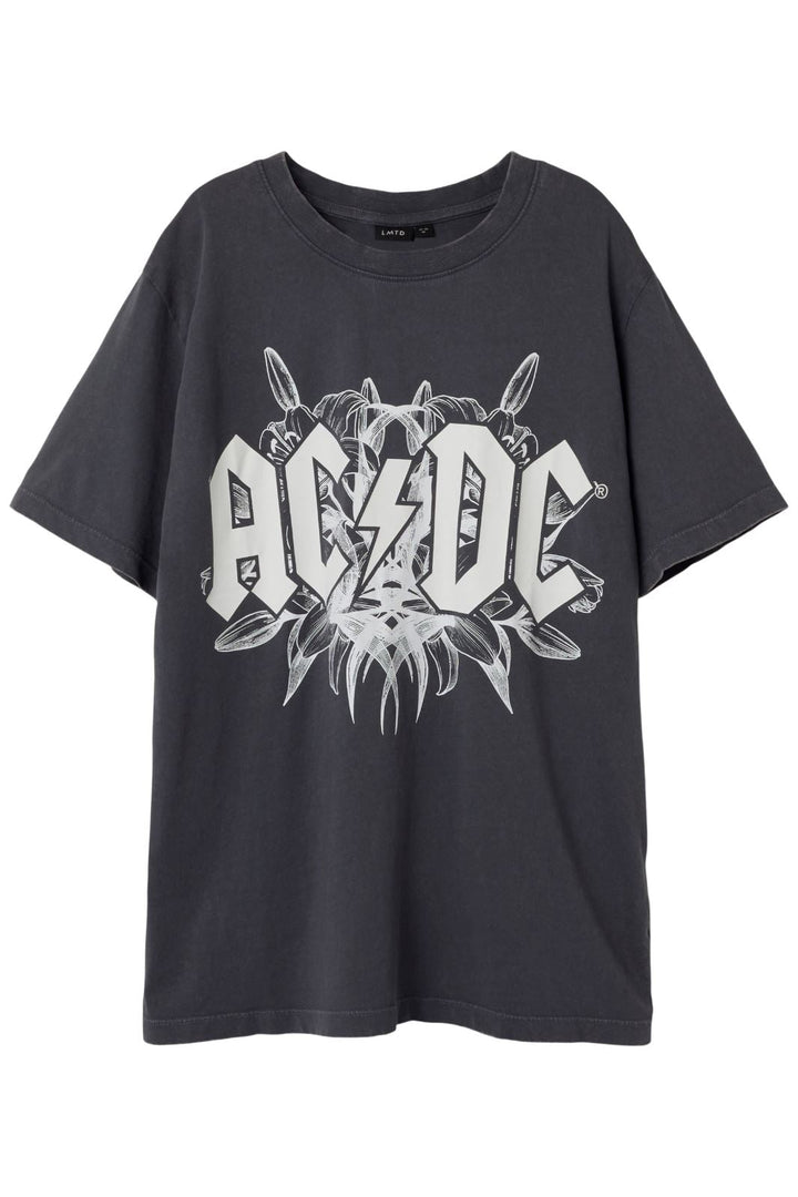 Lmtd - Nlfvilma Acdc Ss  Top Lad Bfu - 4783710 Asphalt