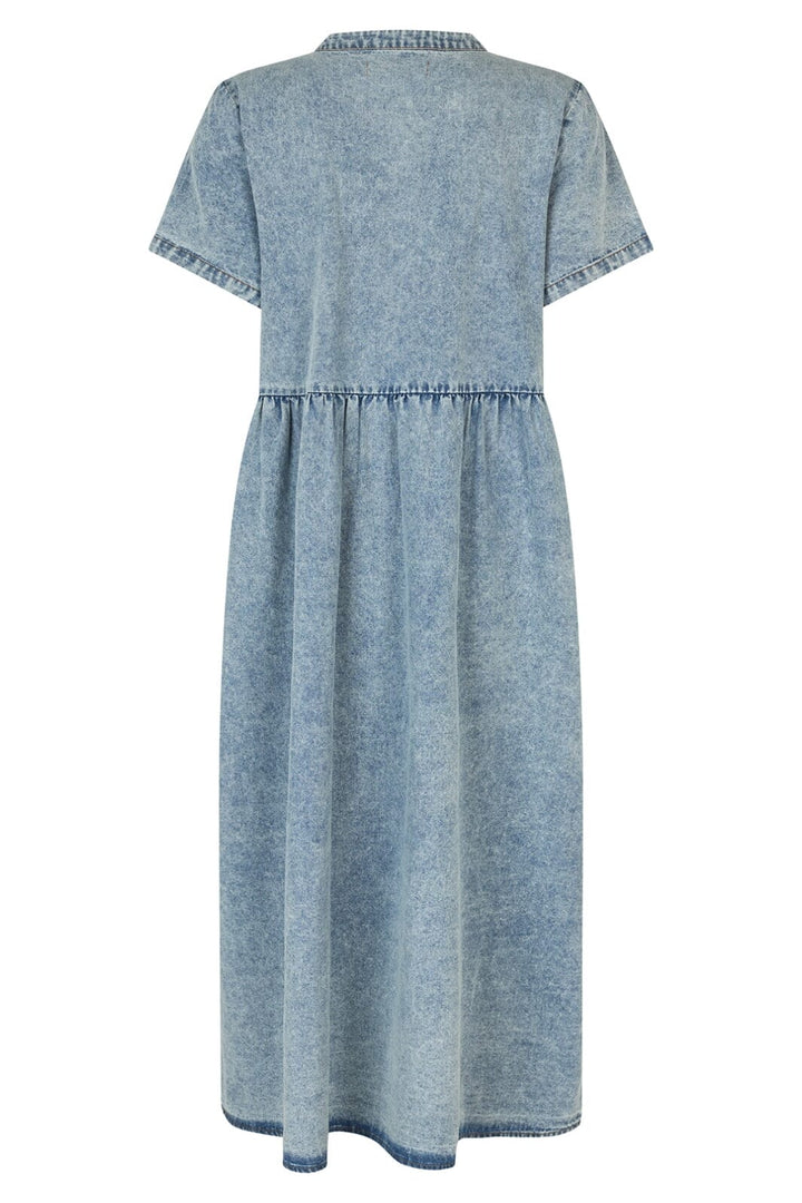 Lollys Laundry - Aliyall Maxi Dress Ls - 100 Washed Denim