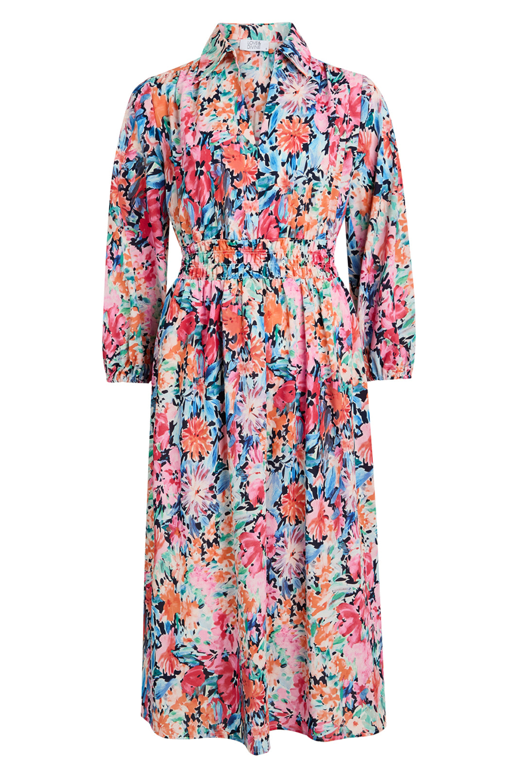 Love & Divine - Dress Love787-1 - Multi Flower Kjoler 